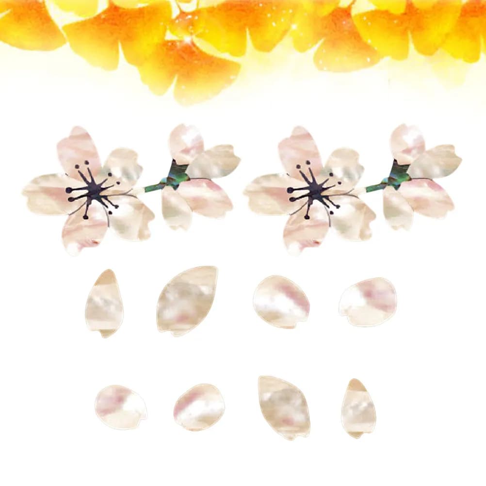 2 Pezzi Adesivi per Chitarra con Fiori di Ciliegio, Decorazioni Floreali per Chitarra, Basso, Ukulele, Accessori Musicali