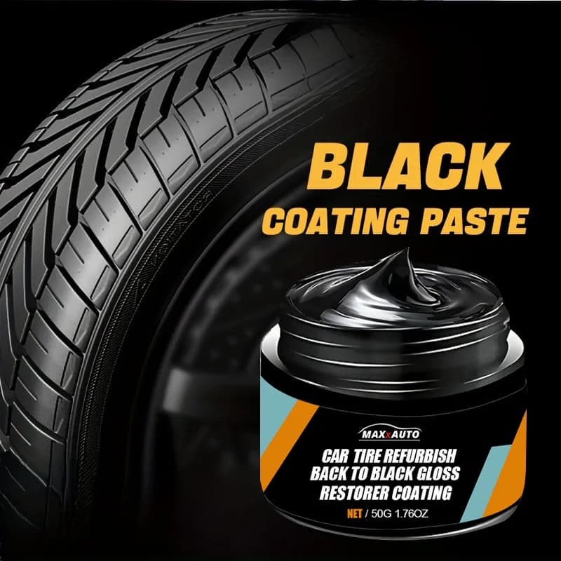 Cera per restaurare pneumatici per auto Ritorno al nero lucido Rivestimento a lunga durata Rinnovatore di plastica Pulizia lucidante Kit potenziatore di lucentezza per pneumatici