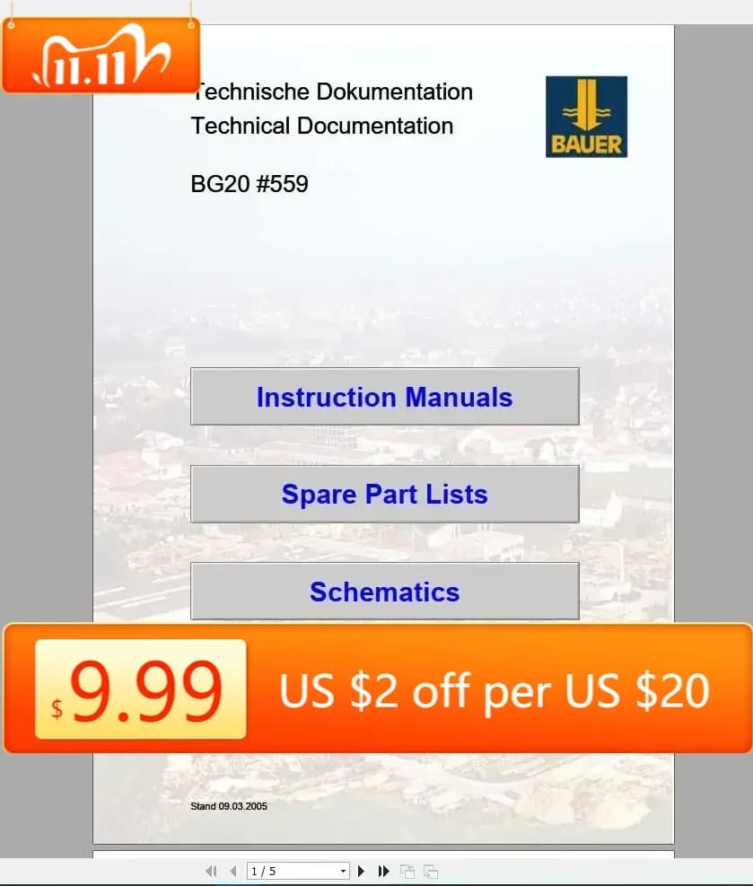 Manuale del servizio della macchina TruckEPC Bauer Foundation, istruzioni, manuale schematico