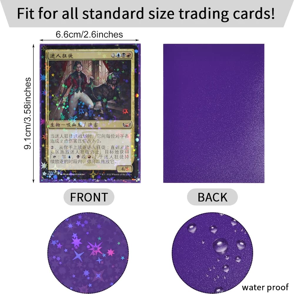 60PCS 66x91mm Colorato Formato Standard Buste per carte TCG Carte collezionabili Protezione Tarocchi Scudo Giochi da tavolo Copertura magica PKM