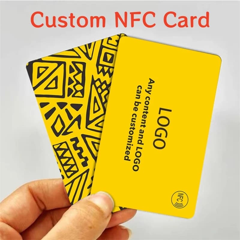 Carte personalizzate Scheda NFC Scheda multimediale sociale per aziende Design personalizzato Angoli rotondi Biglietto da visita in PVC satinato opaco lucido