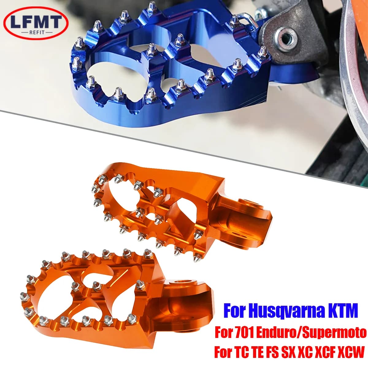 Per Husqvarna TC FC TE FE FS 701 Enduro/Supermoto Moto CNC Pedale Per KTM SMC EXC EXCF SX SXF XC XCF XCW Adventure/R/S/T