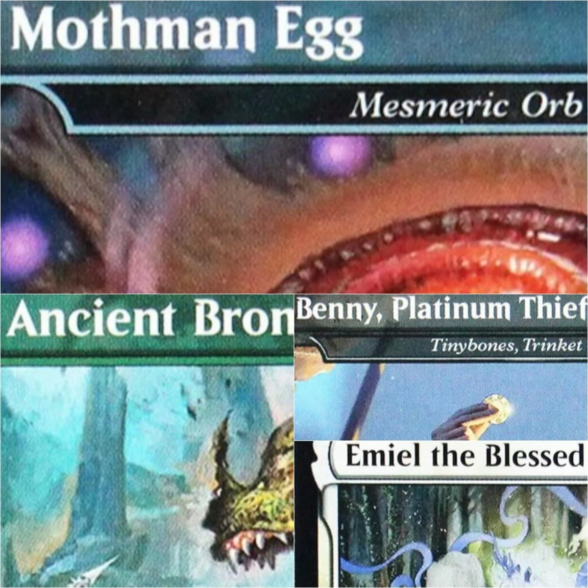 Holo [Servitore dei Pittori/Emiel il Beato/Antico Bronzo] Carte Proxy Magiche di Alta Qualità per Giochi da Tavolo e Carte Collezionabili