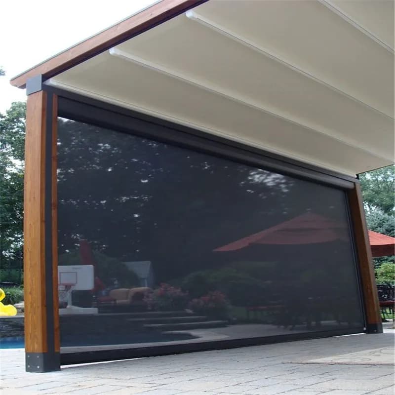 Tende Motorizzate per Esterni, Schermi per Patio, Tende a Rullo in PVC Impermeabili, Parasole Elettrico da Esterno Personalizzabile