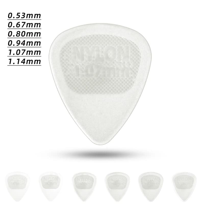 Scegli Dunlop. Plettri per chitarra acustica antiscivolo in materiale nylon STANDARD 446R. Spessore: 0,53/0,67/0,80/0,94/1,07/1,14 mm.