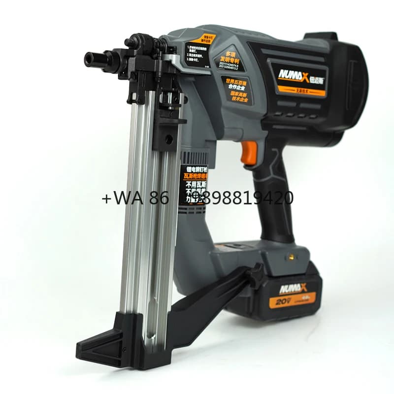 Cucitrice a batteria con pistola sparachiodi per carpenteria in legno di cemento LD40-N alimentata a batteria