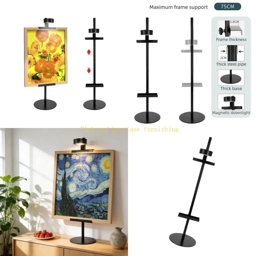 Supporto per cornice L9NB con esposizione stabile e luminosa magnetica per foto e