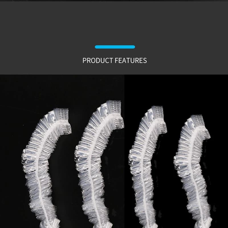 100 pezzi usa e getta One-off Hotel Home Shower Bathing Clear Hair berretti elastici cappelli