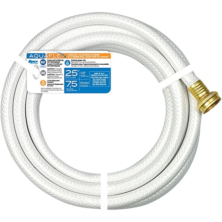Kit Tubo Flessibile Aquaflex per Irrigazione e Giardinaggio, 1/2 Pollice x 25 Piedi, Design Leggero e Flessibile con Resistenza alle Piegature