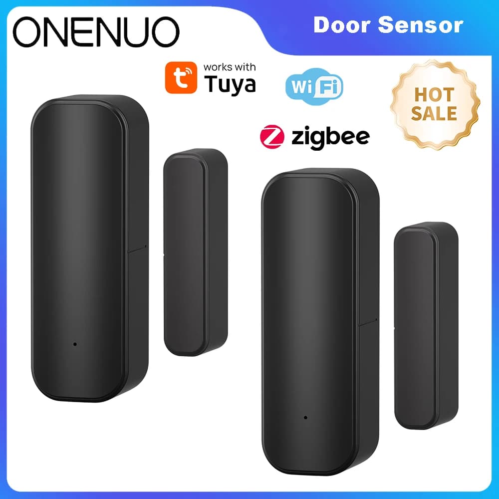Sensore porta WiFi o Zigbee con rilevatore di sensori magnetici per finestre di avviso APP Tuya Smart Life Sensore porta domestica wireless