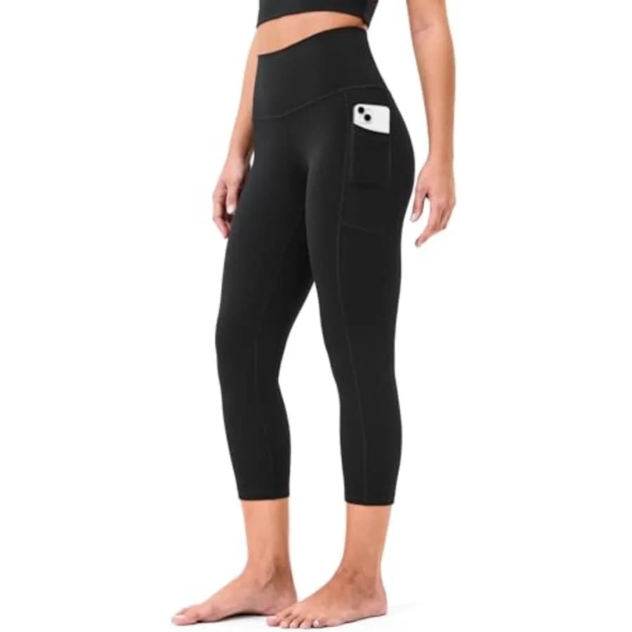 Leggings da yoga a vita alta da donna Colorfulkoala con lunghezza interno gamba di 21 pollici e tasche