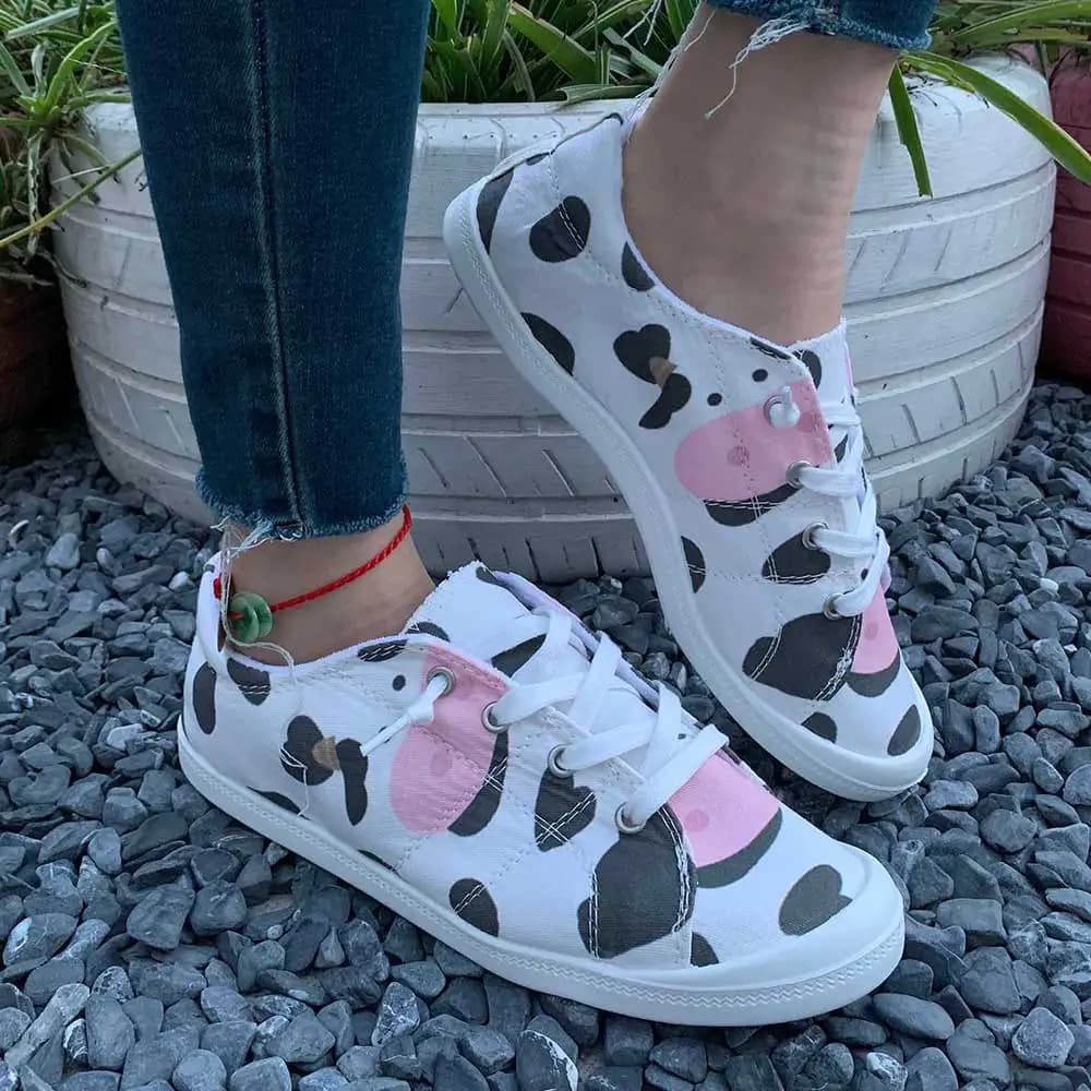 Scarpe da ginnastica casual stampate alla moda primaverili e autunnali da donna, scarpe da donna di grandi dimensioni leggere e traspiranti con suola morbida, comode e poco profonde, scarpe da passeggio, scarpe da trekking, scarpe da corsa. Regali di San Valentino per le coppie da regalare ai loro amati.