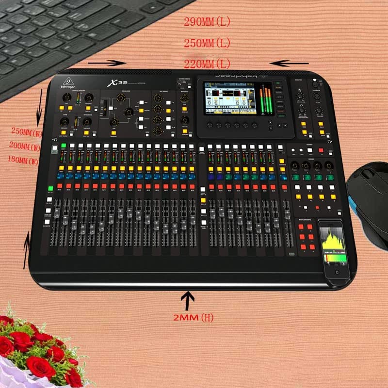 Tappetino per Mouse Mairuige tappetino per Mouse piccolo s Mixer digitale Behringer X32 tastiera da gioco Pad per Laptop Desktop Computer Notebook Cool Mat
