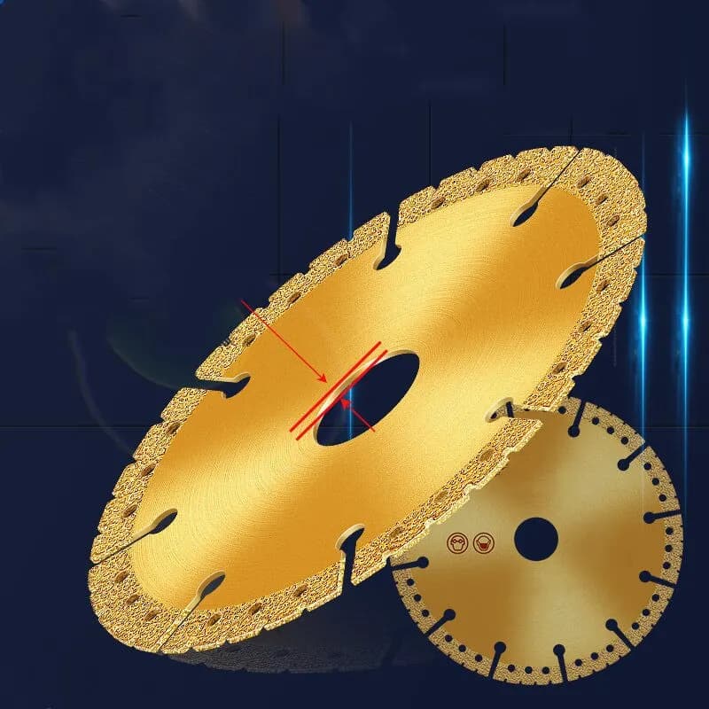 Lama per sega gialla diamantata brasata sotto vuoto da 4,5 pollici Acciaio Metallo Pietra Ghisa Rinforzo Acciaio Alluminio Utensile elettrico multiuso