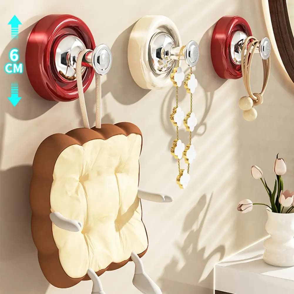Non-slip Adhesive Hook Hook Up Wall Hook Heavy-duty Suction Cup Hooks No-slip Load-bearing Storage Hangers Punch-free Quick