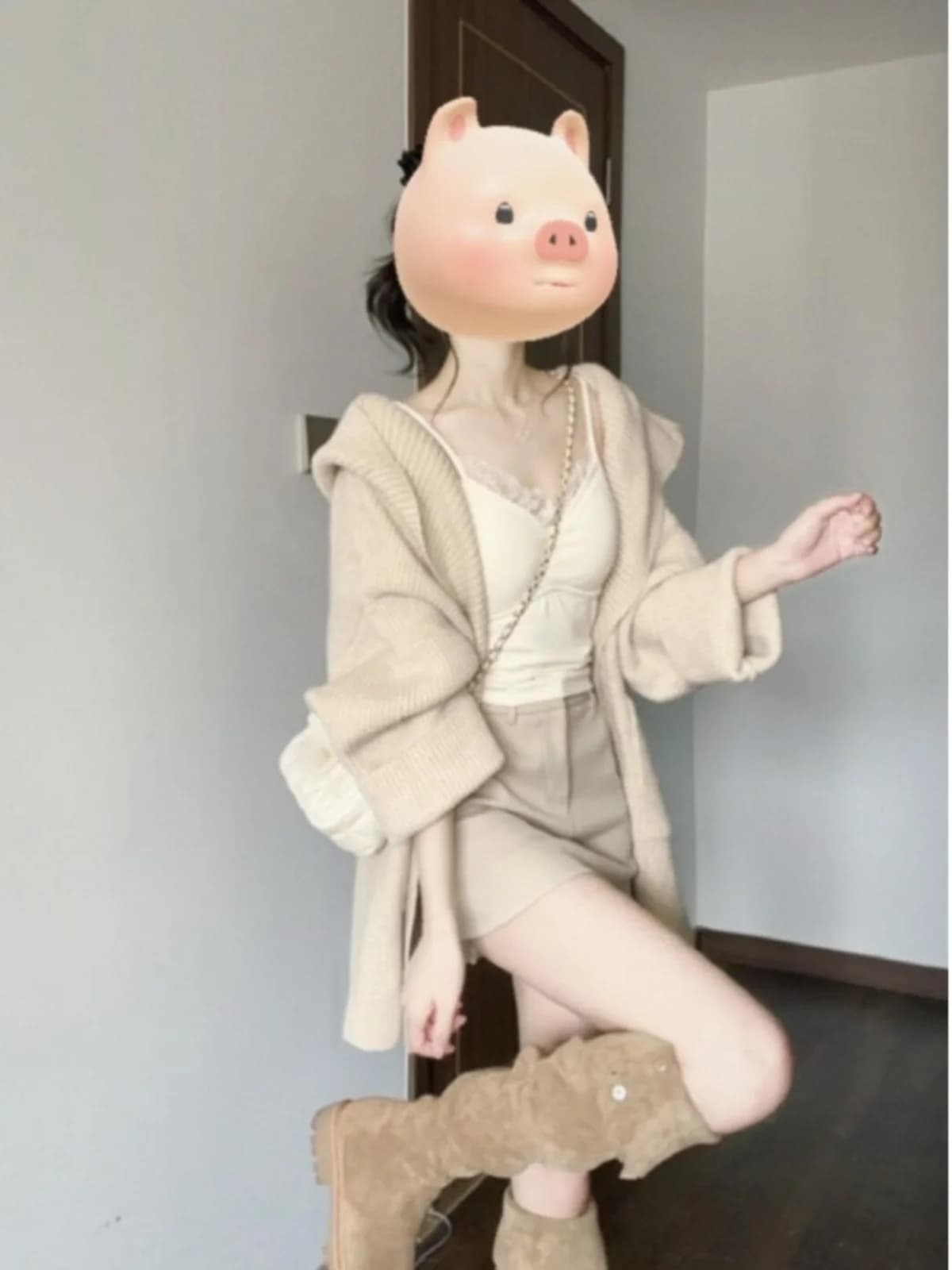 Set Tre Pezzi in Stile Coreano: Cardigan Lavorato a Maglia, Top e Gonna, Comodo e Traspirante, Outfit Moda Donna per Appuntamenti