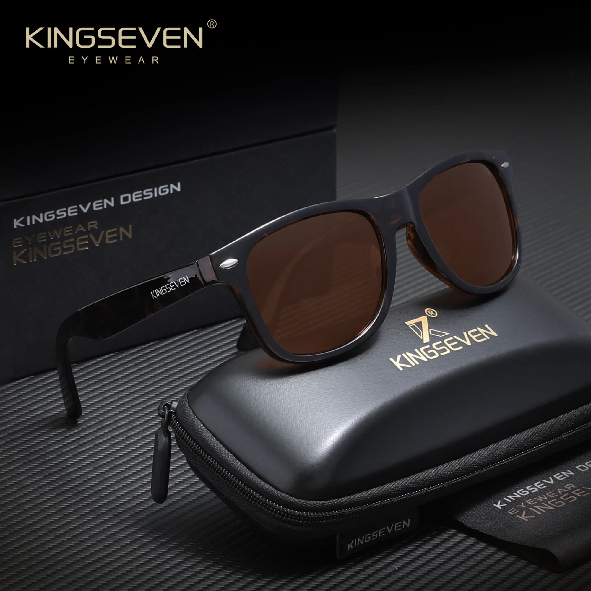 Occhiali da sole classici di marca KINGSEVEN, occhiali da guida UV400 per uomo e donna, occhiali polarizzati alla moda.