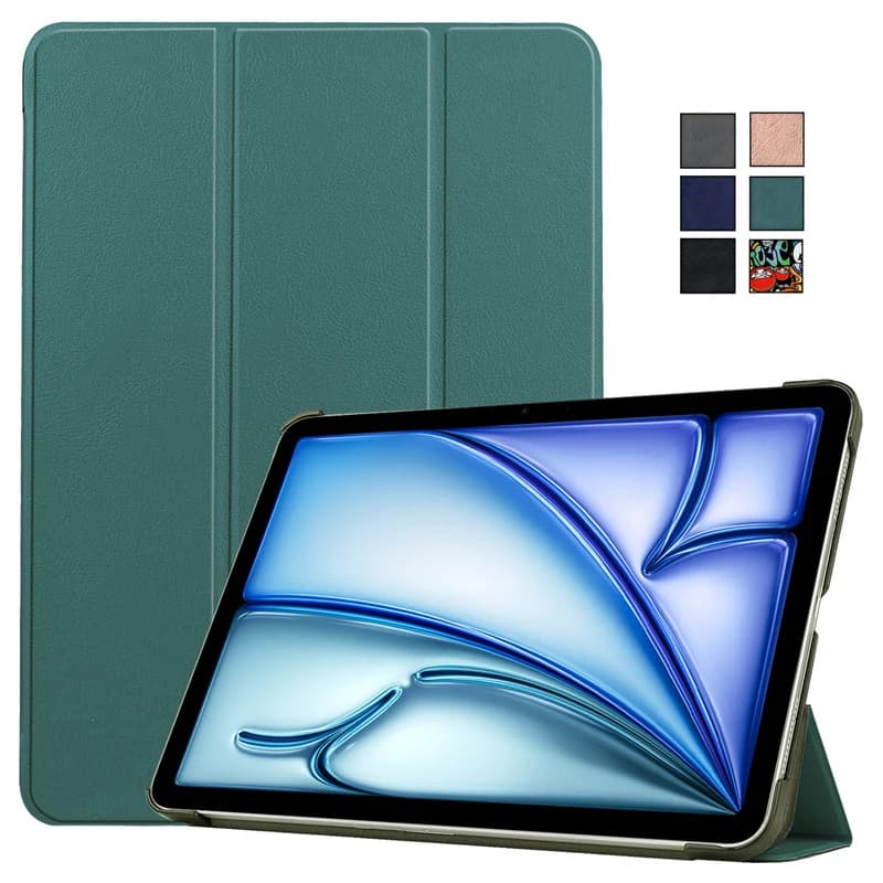 Custodia a tre ante in pelle PU con supporto per iPad Air 11 2026, cover intelligente per iPad Air 11 M4 da 11 pollici