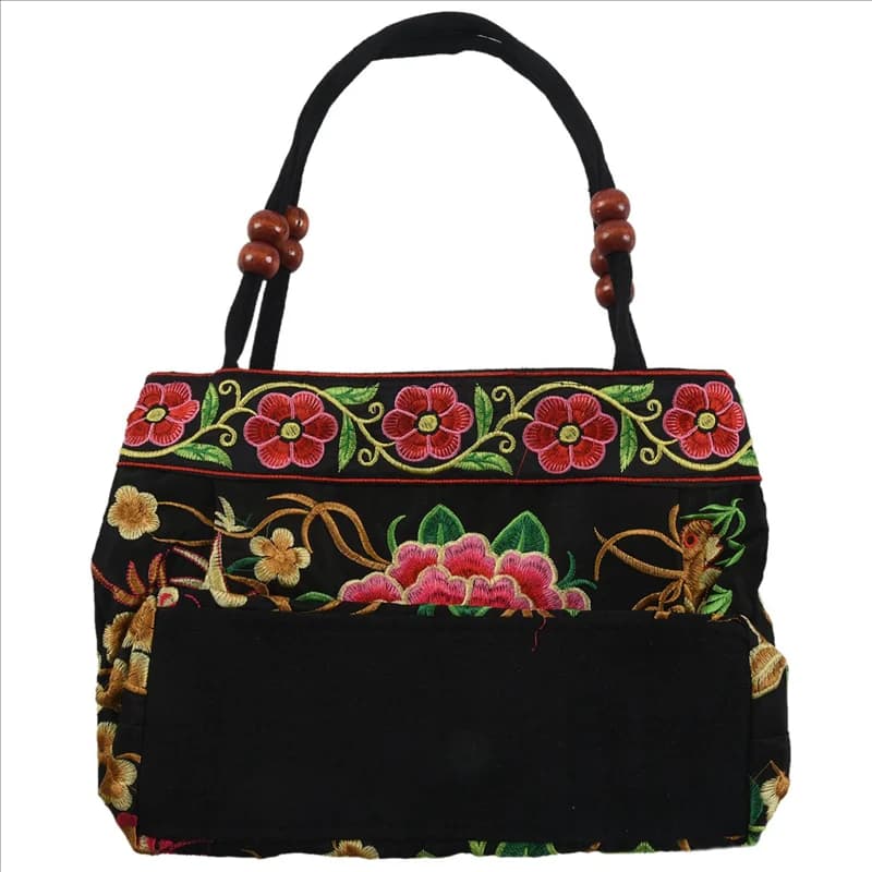 ABRT-3X Chinese Style Women Handbag Embroidery Ethnic Summer Handmade Flowers Ladies Tote Shoulder Bags Cross-Body(Red Peony)