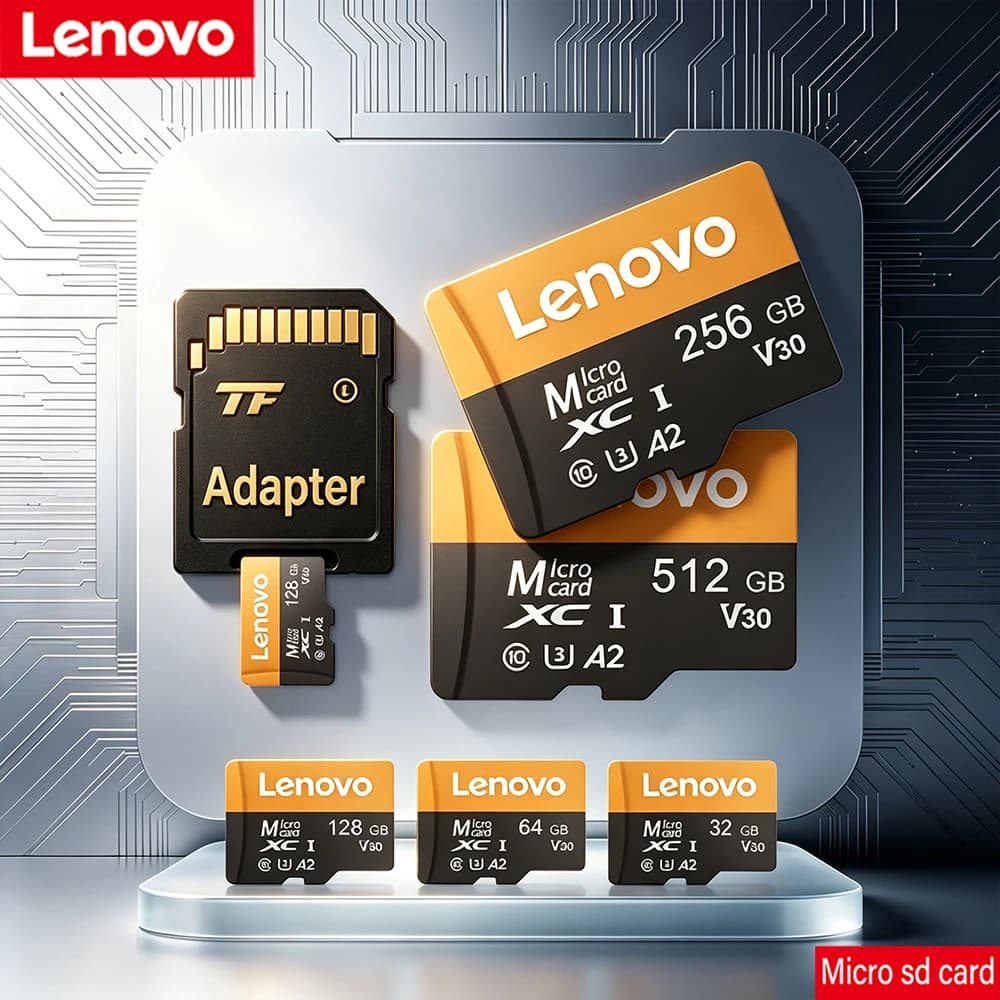 Lenovo High Speed SD Memory Card Class 10 A2 Micro TF Card for Nintendo Switch PC Smartphone - 32GB 64GB 128GB 256GB 512GB