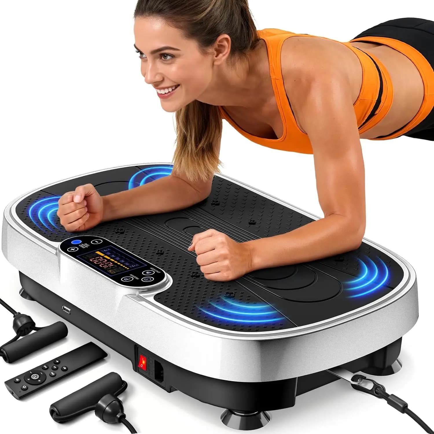 Vibrant Pedal for Exercises, Weight Loss and Linphatic Drainage - 150 kg Vibrant Platform with Speaker and Elastic Fax