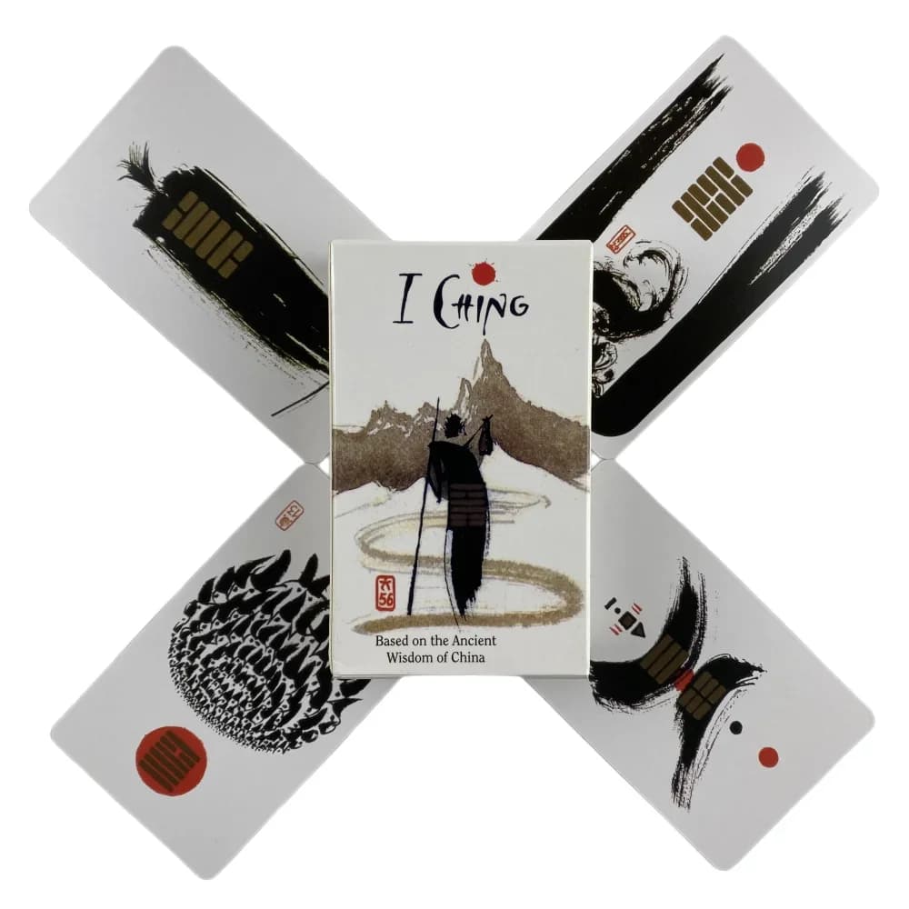 Carte dei Tarocchi I Ching: La Saggezza della Cina - Mazzo di 64 Oracoli in Inglese, Edizione Divinazione per Giochi da Tavolo