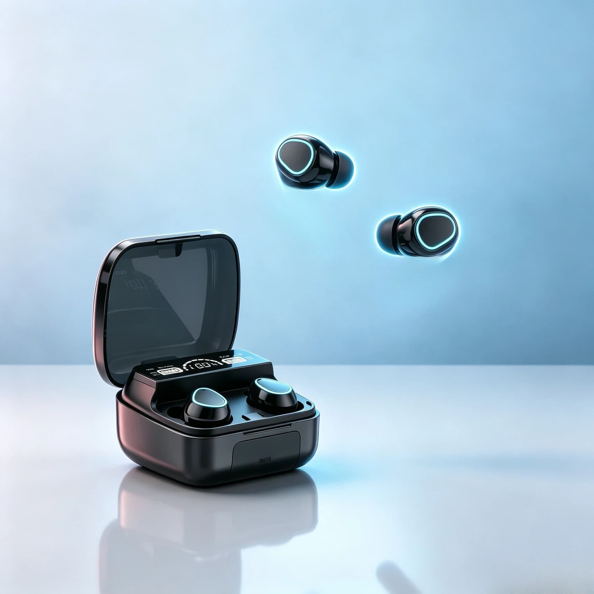 Bluetooth hands-free LED Dispay headset Bluetooth HiFi stereo music wireless earplug waterproof game headset