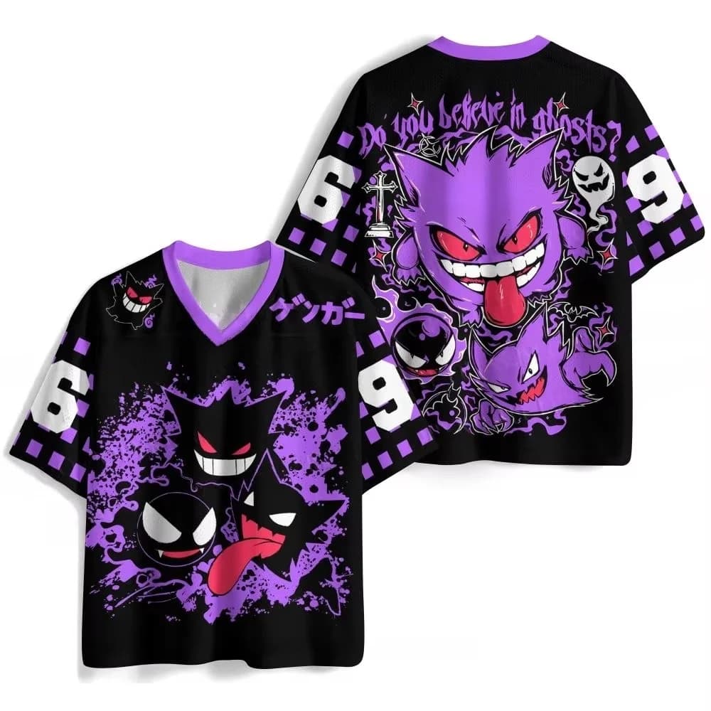 Autumn 2026 Cartoon Ghost "Ghost Legion" No. 69 Baseball Uniform Theme 3D Print Breathable Quick-Dry Tshirt Adult Kids Beach Tee
