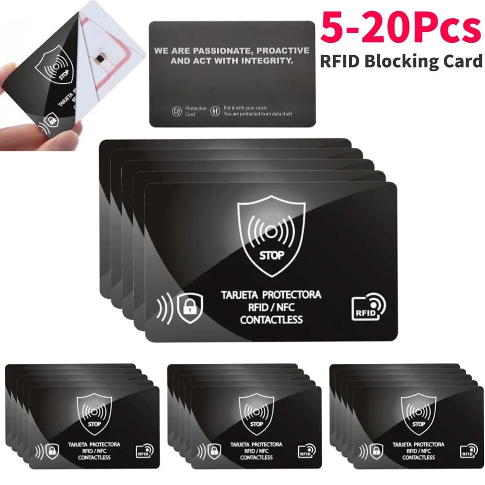 5/10/20 Pz NFC Lettore Scrittore RFID Blocco Carta Antifurto RFID Segnale Blocker Carta Passaporto Intera Custodia protettiva per Uomo Donna