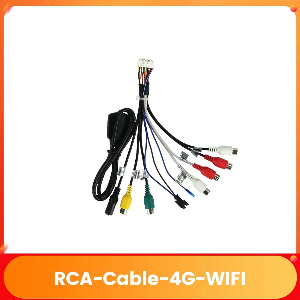 RCA-Cable 4G Slot per schede WIFI per Android autoradio Stereo AUX P/L nel CVBS-IN-I Audio Out Video Out MIC cavo spina cavi SVB Woof