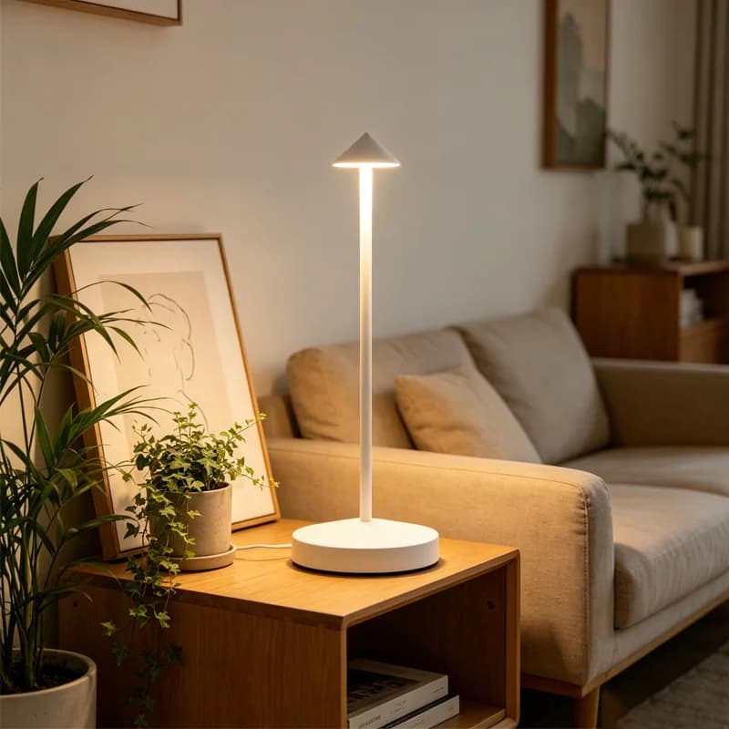Rechargeable Table Lamp Creative Dining Touch Switch LED Tri-color dimming Hotel Bar Coffee Table Lamp Decorative Desk Lamp
