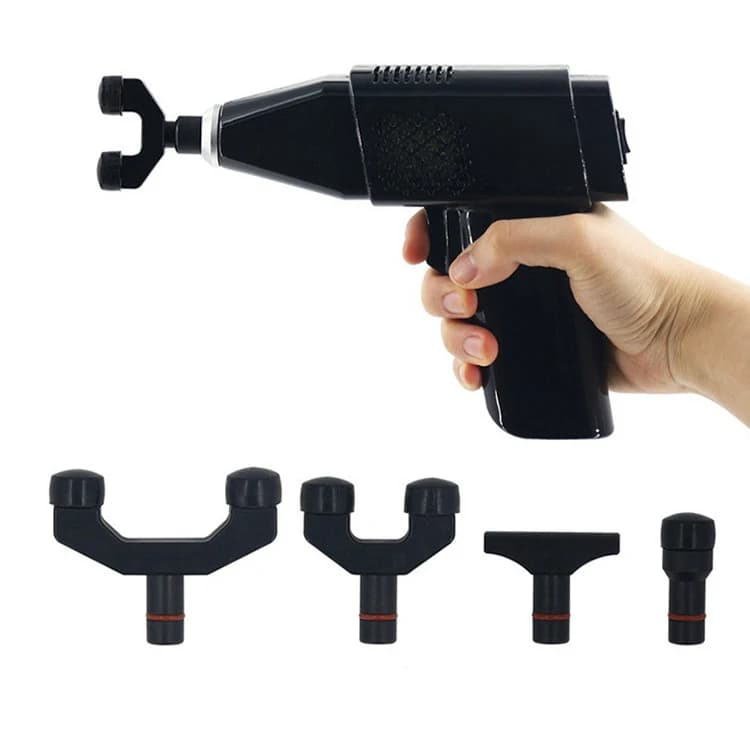 Professional Electric Spine Chiropractor Massage Gun with 4 Magnetic Therapy Massage Heads Body Application Equipment
