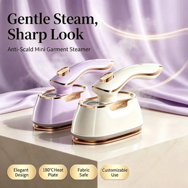 Customizable Handheld Portable Steam Clothes Iron Anti-Scald Mini Garment Steamer for Dorm Household Use