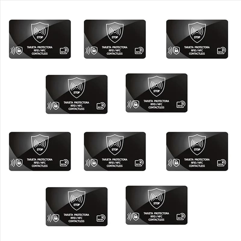 B24B 10 pezzi scudo porta carte con blocco RFID NFC IC carta bancaria protezione di sicurezza portafoglio custodia sicura bloccante