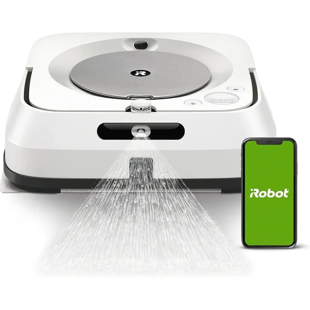 Braava Jet M6 (6110) Robot Lavapavimenti - Con Wi-Fi, Spruzzo di Precisione, Mappatura Intelligente, Compatibile con Alexa, Ideale per Più Stanze, Ricaricabile
