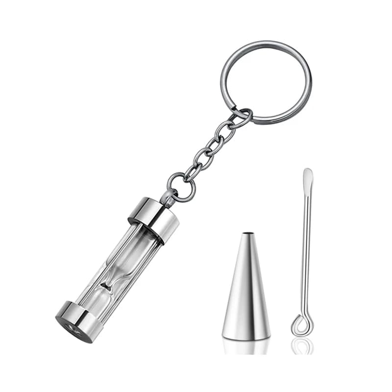 Dropshopping Collana con ceneri a clessidra in acciaio inossidabile Portachiavi con urna Regali commemorativi per la famiglia Gioielli per cremazione con kit di riempimento