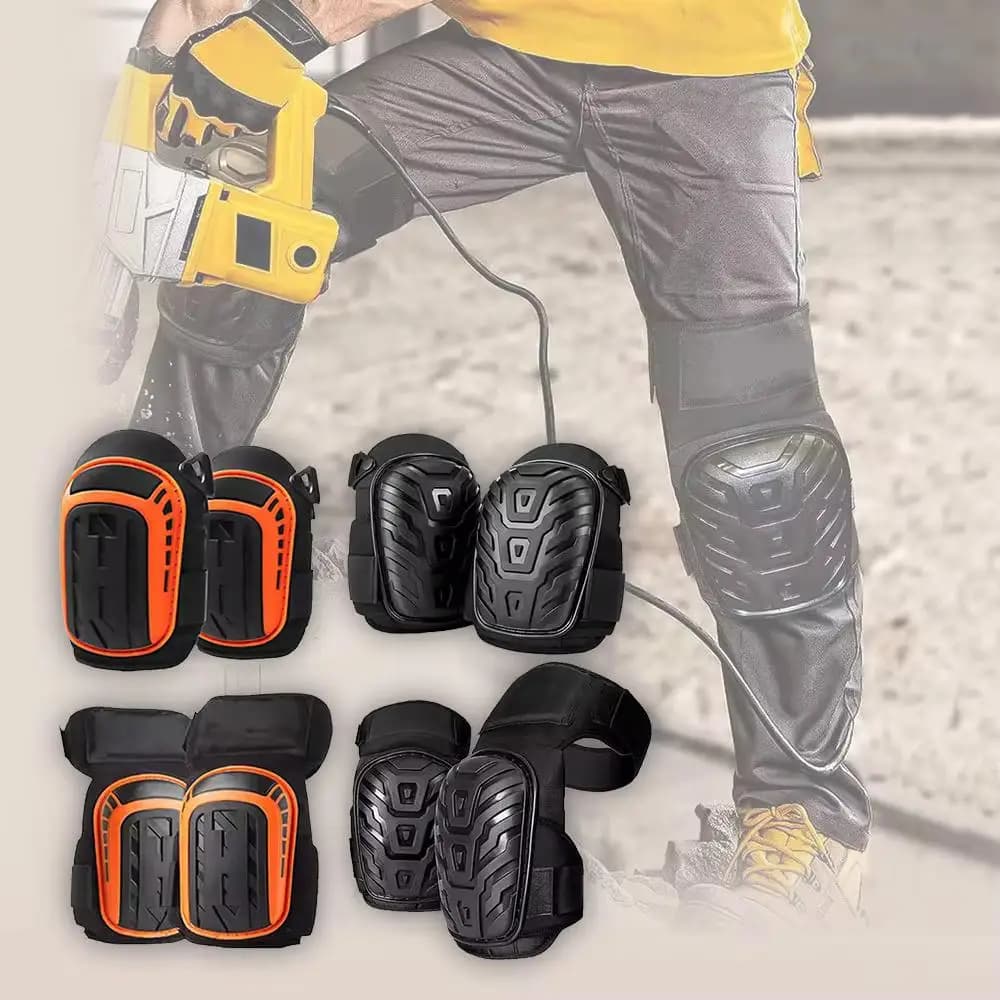 Professional Heavy-Duty Knee Pads Foam & Gel Cushioning with Double Straps, Ergonomic for Flooring,Construction，Carpentry work