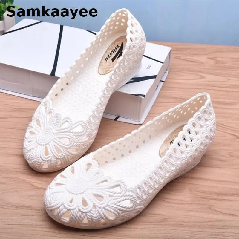 36-40 sandali da donna estate femminile zeppe scarpe con plateau Mujer Mules zoccoli Slip-On suola morbida scava fuori Solid Beach Zapatillas
