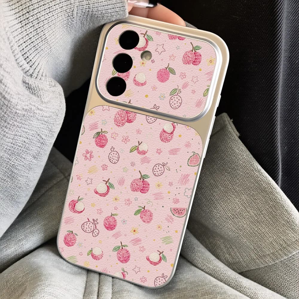 Summer Fruit Leather Phone Case For Samsung S26 Ultra S23 S24 S25 FE Case A56 5g A57 A16 A17 A37 A27 A07 A55 A54 A36 A26 Cover