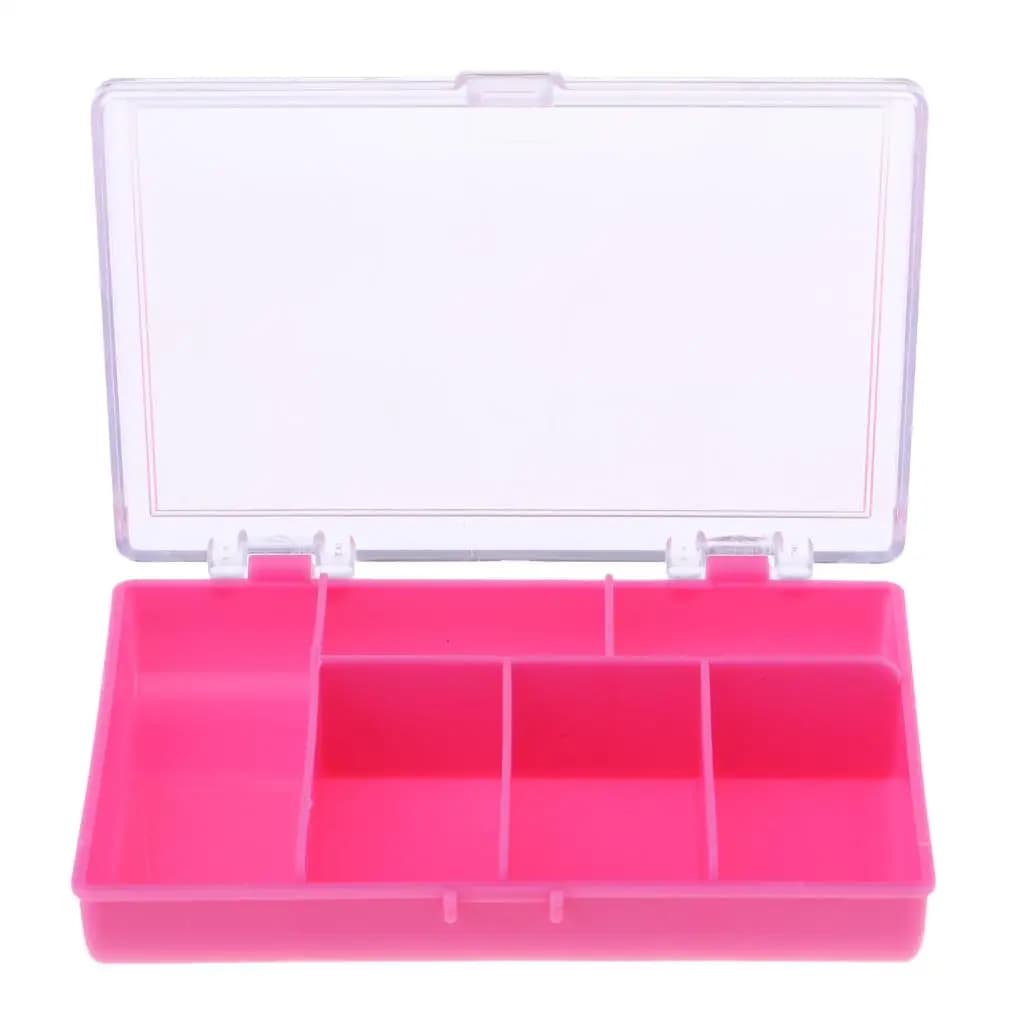 Six Compartment Plastic Fishing Tackle Box Clear Multi Storage Case for Lures and Fishing Accessories