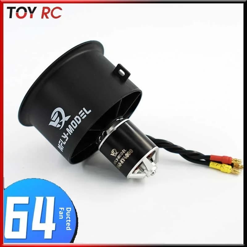 Ventola Elettrica a 12 Pale Mfly Modello 64mm, Motore Brushless Outrunner 2840 Kv3200 4s 1250g, Carenatura in Alluminio CNC per Aeromodelli RC