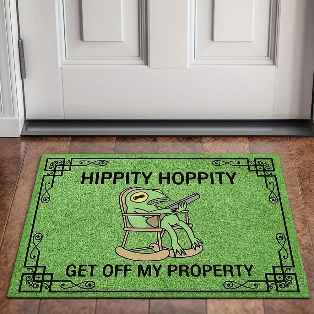 VIKAMA Leisure Frog Carpet Green Zerbino Welcome Mat Outdoor carpet Light carpet for living Bedroom carpet Home decoration