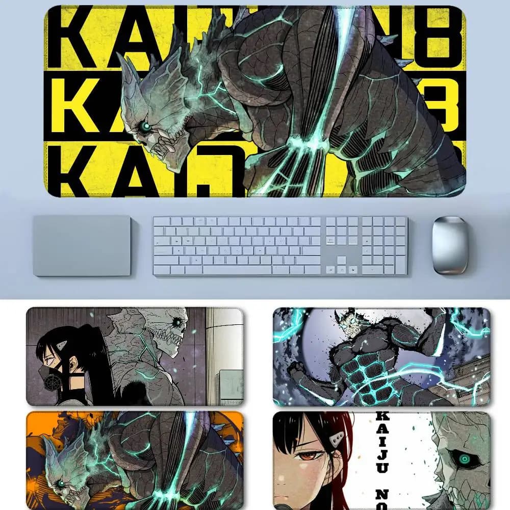 Anime Kaiju No. 8 Mouse Pad Rubber Thicken Overlock Gaming Table Mat Office Computer Keyboard Pad PC Mousepad