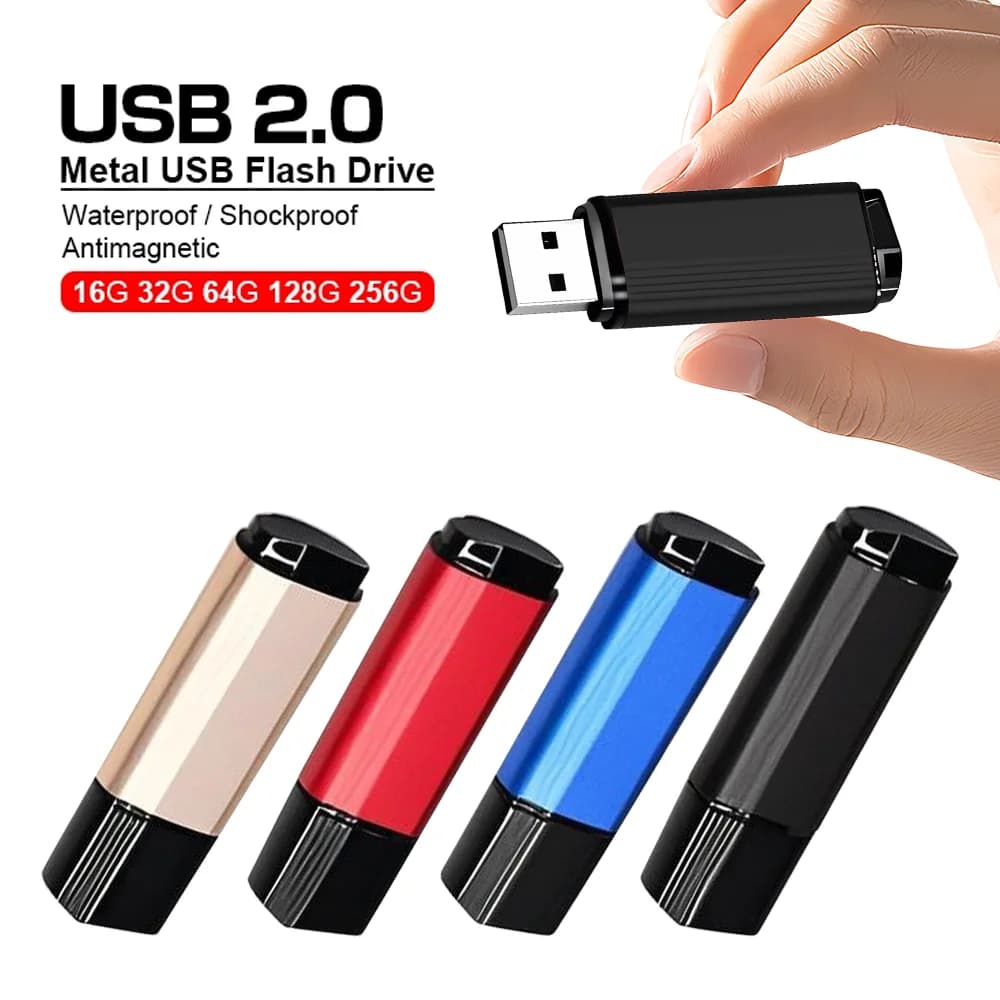 Mini chiavetta USB in plastica da 64 Gb con logo gratuito USB 2.0 32 GB Chiavetta rossa in metallo nero Memory Stick da 16 Gb Fat32 8 GB U Disco 4 GB NTSF