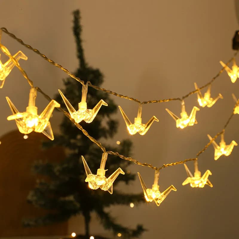 2025 Luci a corda per uccelli 80 luci a LED Mini luci a corda decorative vintage natalizie per Halloween Patio Giardino Casa 505