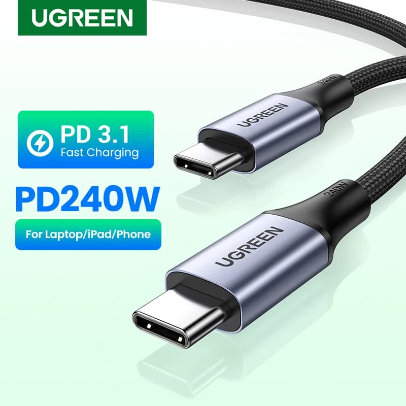 USB cable type C UGREEN 240W for iPhone 15 Samsung S23 Power Line PD3.1 for PS5 Nintendo Switch 5A USB cable C PD Supercharge 5A