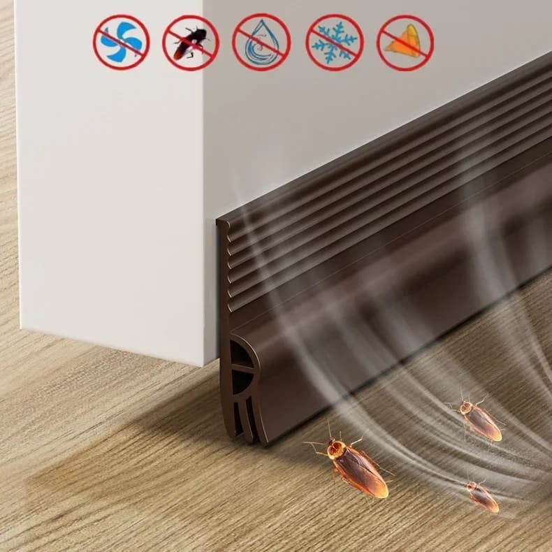 Guarnizione inferiore della porta insonorizzata Striscia autoadesiva per guarnizione della finestra a triplo ispessimento Antivento Prevenzione della polvere e degli insetti