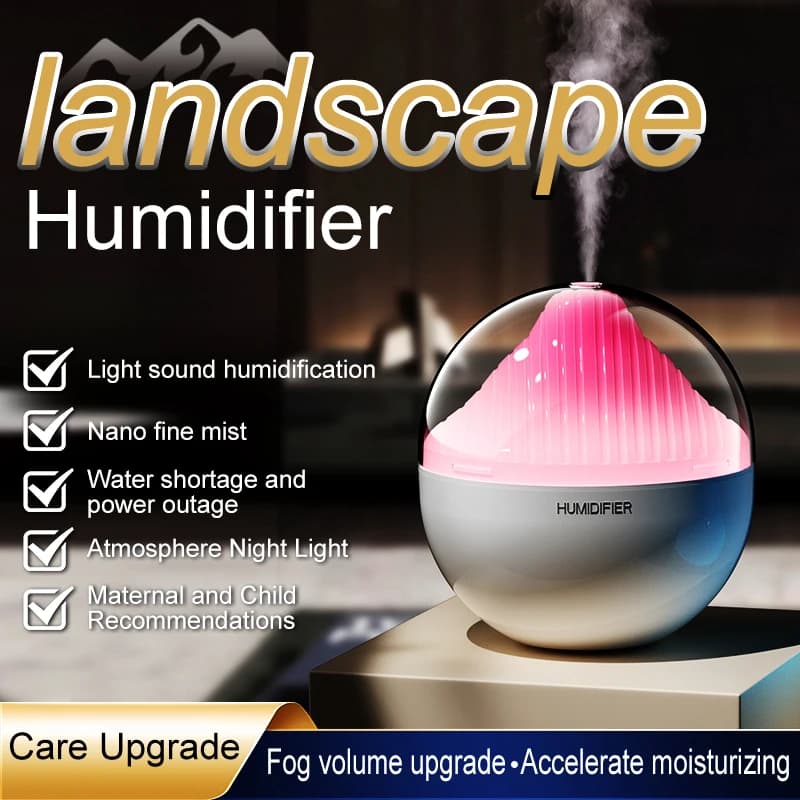 Umidificatore paesaggistico USB da 400 ml per alleviare l'aria secca, nebbia fredda portatile senza batteria, regalo di Natale perfetto per la famiglia/amici, per