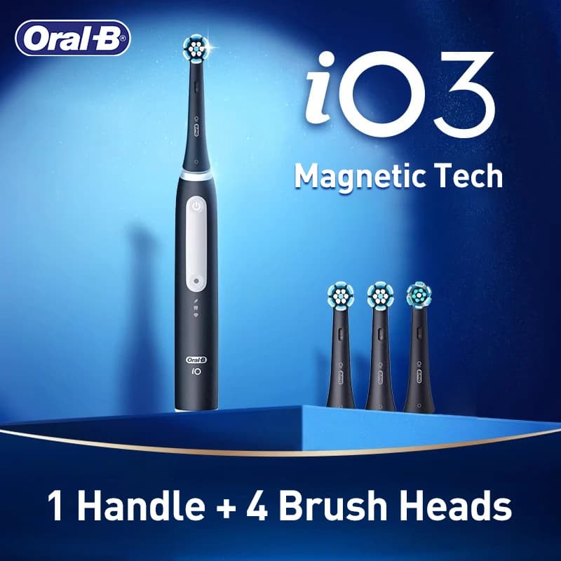 Spazzolino Elettrico Oral B Io3 Ricaricabile Impermeabile Intelligente Rotante con Timer per Adulti