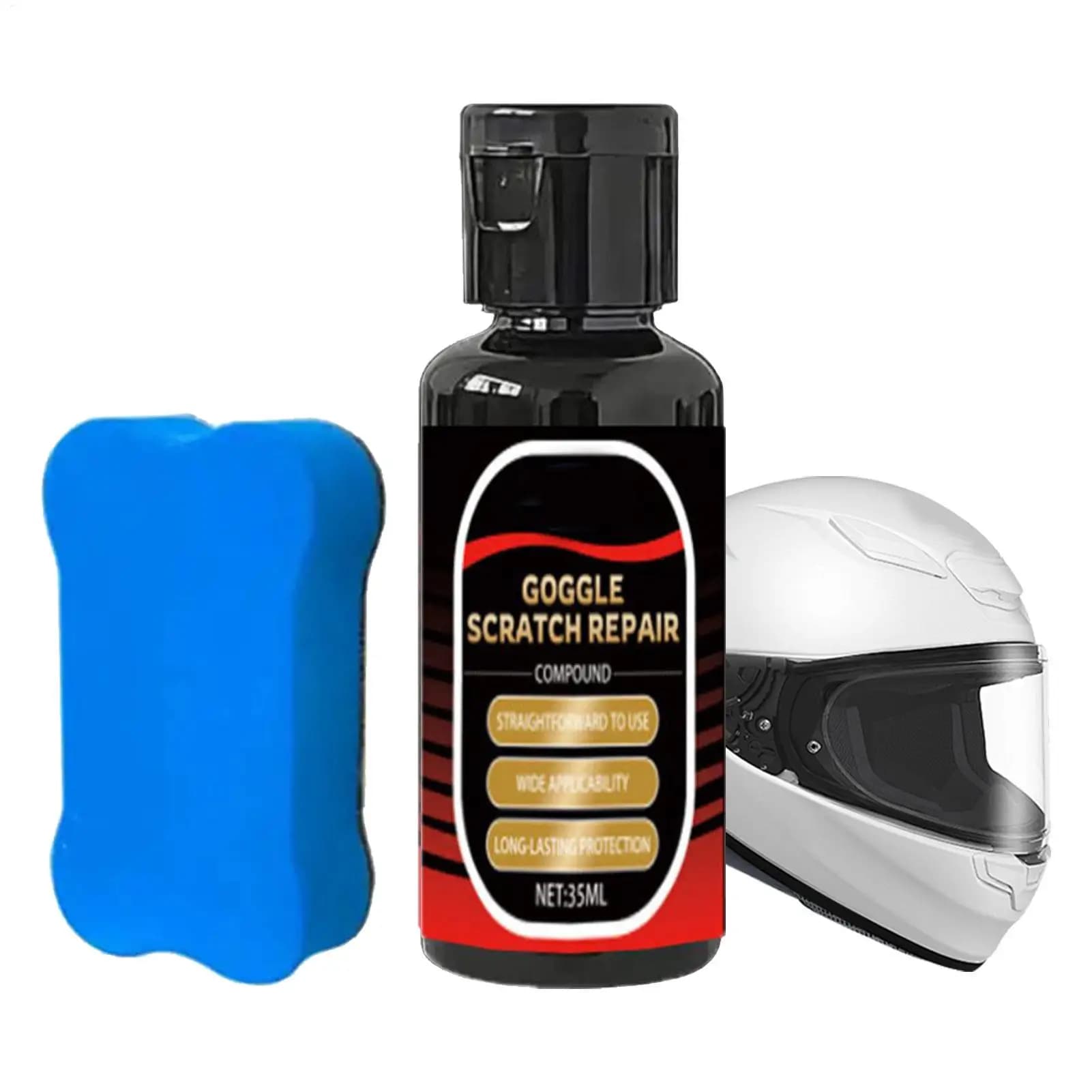 Motorcycle Scratch Repair 35ml Car Restorer Cream Motorcycle Helmet Visor Scratch Remover for Detailing Maintenance Restoration